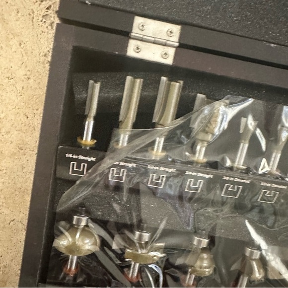 Craftsman 24-Piece Router Bit Set with Wooden Storage Case | Carbide Woodworking - Picture 8 of 9
